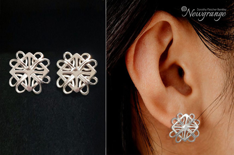 Celtic Knotwork Stud Earrings by Dorothy Fletcher Bentley