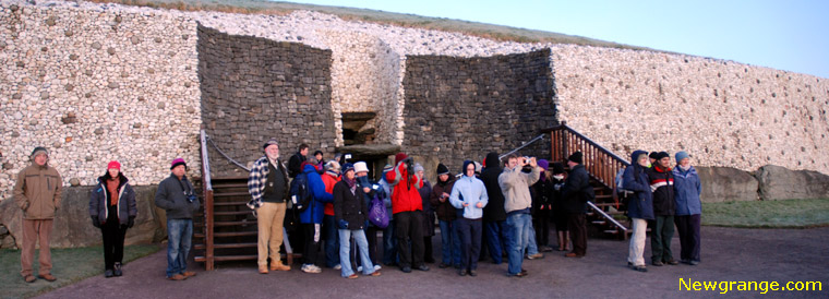 Solstice watchers waiting for the sun to rise