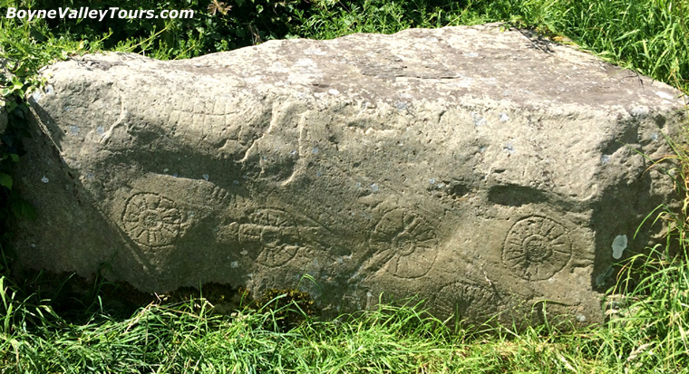 Dowth Kerbstone 51 - Stone of the Seven Suns Dowth Kerbstone 51