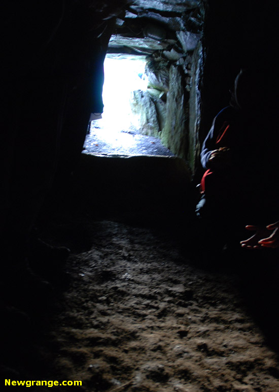 The view from inside the chamber towards the entrance.