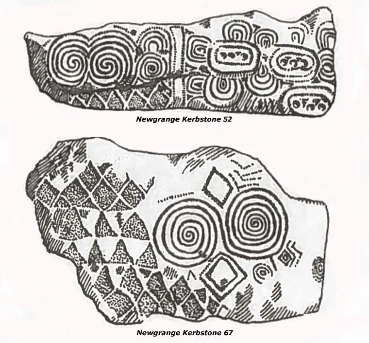 Newgrange Kerbstones 52 and 67 from Newgrange, County Meath by R. A. S. Macalister