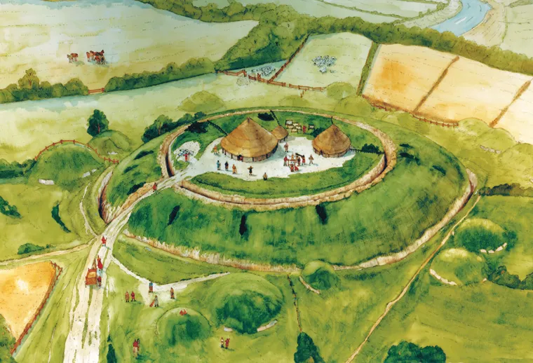 Iron Age Knowth, early centuries CE | Illustration by Paul Francis from Knowth and Brú na Bóinne