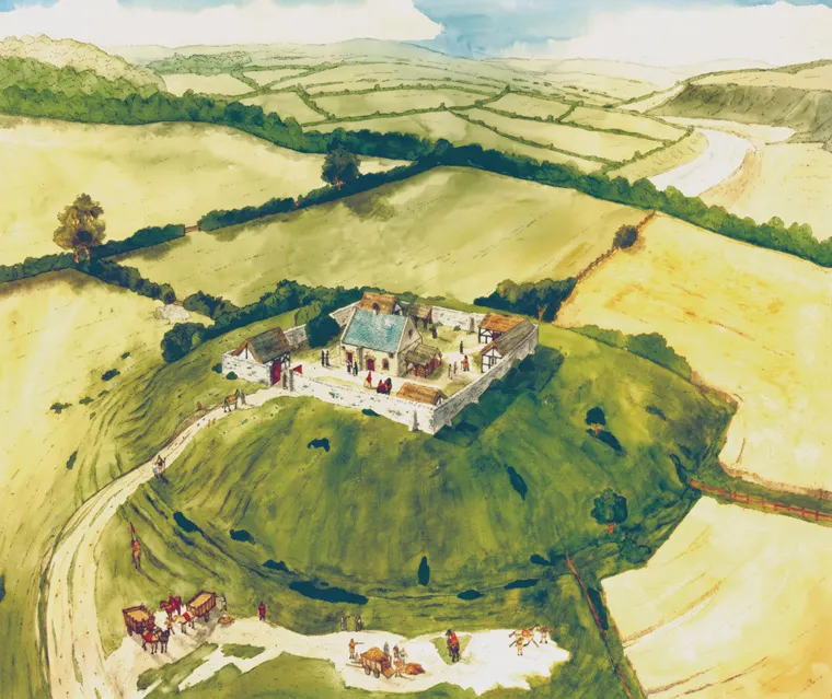 Norman Knowth, 12th to 14th century CE | Illustration by Paul Francis from Knowth and Brú na Bóinne