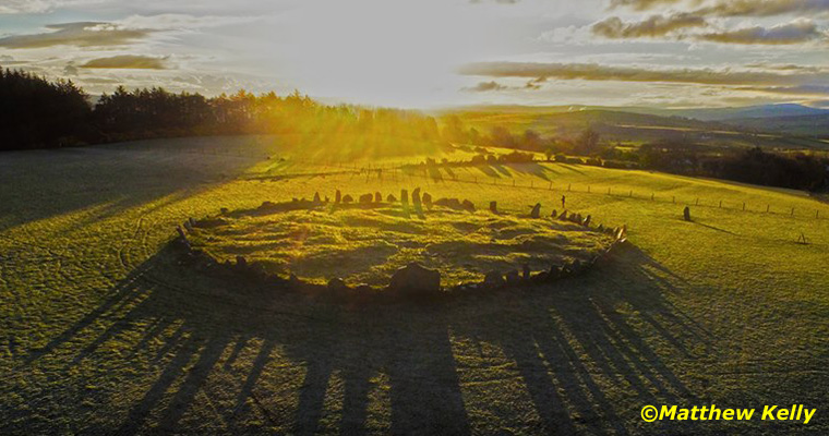 Bealtaine sunrise Beltany (Beltony) Stone circle by Matthew Kelly