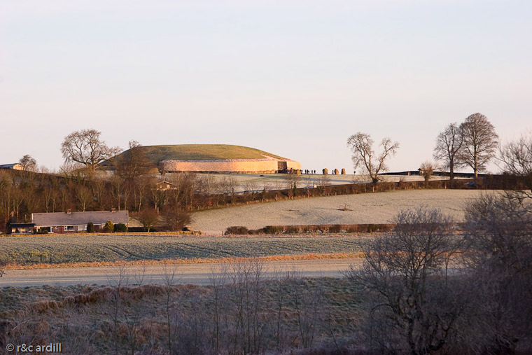 Winter Solstice rising sun at Newgrange on the 21st December 2007