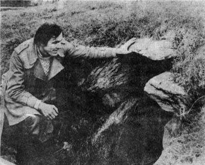 Martin Brennan at the entrance to the Dowth mound in the Boyne Valley